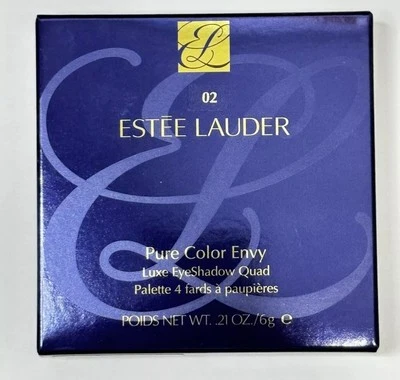 Estee Lauder 02 Indigo Night Pure Color Envy Luxe Eye Shadow Quad .21 oz New - Image 1 of 2