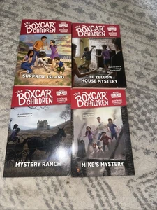 The Boxcar Children Box Set, Books #2-#5 4 EUC Paperback Mysteries Adventure - Foto 1 di 5