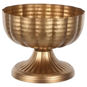  Blumenvase im Landhausstil: Breiter Vintage-Urnen-Übertopf als Mittelstück für - Bild 1 von 12