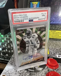 2023 Panini Prestige Deion Sanders Living Legends #LL14 Auto /25 PSA 9 MINT HOF - Picture 1 of 8
