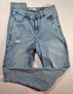 Abercrombie Kids High-Rise Mini Mom Blue Jeans Size 15/16 Slim  - Picture 1 of 10