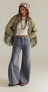 Free People Eden High Slouchy Jeans We The Free Wide Leg Diamond Grey 27S Neu mit Etikett - Bild 1 von 8