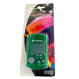 VINTAGE Official Sega Dreamcast Clear Green VMU Memory Card HKT-7000  New Sealed