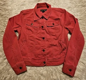 Rare Vintage LAUREN JEANS CO LRL Denim Jeansjacke 2000er Ralph Rot Damen Med - Bild 1 von 6