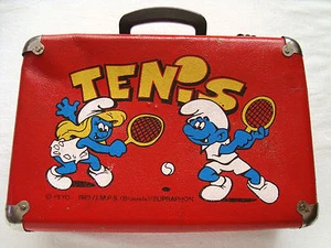Vintage The Smurfs Holzkoffer Schultasche Peyo 1989 I.M.P.S. (Brüssel) - Bild 1 von 11