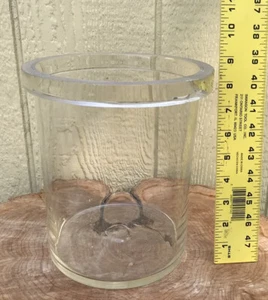 Large Victorian Blown Pontil Glass Jar Cylinder Beaker Laboratory Scientific - Picture 1 of 7