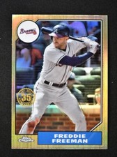 2022 Topps Chrome 1987 Topps Baseball #87BC-11 Freddie Freeman - Atlanta Braves