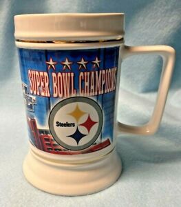 NFL Pittsburgh Steelers Super Bowl XL Champions  40th Anniversary Stein Mug 2006