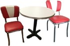 Retro Table and Chair Sets (Metal Edge Tables)