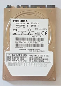 120 GB SATA Toshiba MK1234GSX 5400rpm 8MB HDD 2.5 " Internal Hard Drive - Picture 1 of 1