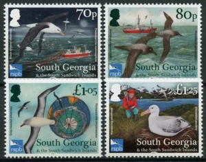 Juego de 4 V de estampillas de aves de Georgia del Sur y Sandwich de la Isla 2017 montadas sin montar o nunca montadas Albatros Consrv RSPB RSPB - Imagen 1 de 1