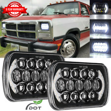 Pair 7x6" 105W Led Headlights High-Low Beam DRL For Dodge D150 D250 D350 Pickup