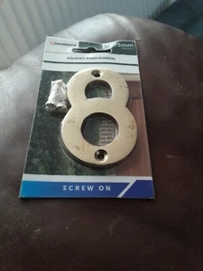 Polished Brass Numeral 8 - Picture 1 of 3