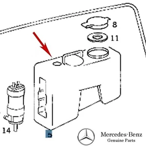 1986-95 Mercedes 300TE E320 Wagon Rear Glass Wiper Washer Bottle 124 860 01 60 - Bild 1 von 4