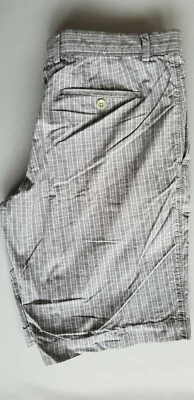 BANANA REPUBLIC Men Classic Fit 100% Cotton Casual Shorts - Size 32 Black White - Изображение 1 из 4