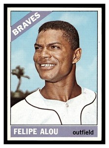 1966 TOPPS FELIPE ALOU #96 ATLANTA BRAVES HIGHER GRADE NO CREASES