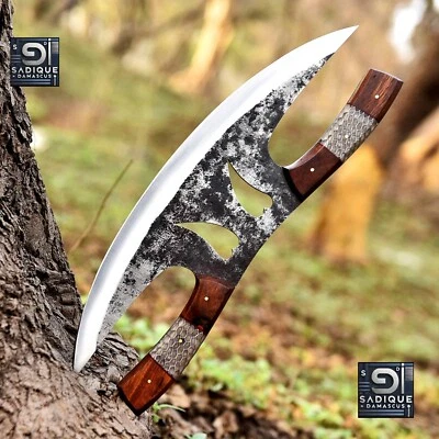 Cortador de pizza Viking hecho a mano de acero al carbono de 13"" cortador de pizza, doble mano Foto 1 de 4