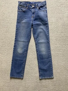 Old Navy Jeans Girls 14 Blue Medium Wash Straight Leg Mid Rise Cotton Denim Pant - Picture 1 of 9