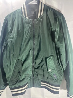 Chaqueta Universitaria Abercrombie Fitch S Escuela Preppy Y2K Punk Grunge Verde 🔥🔥 Foto 1 de 4