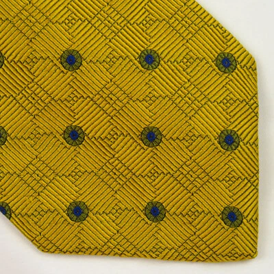 Elegante corbata de cuello Paul Fredrick oro amarillo geométrico a lunares para hombre 58x3,75 Foto 1 de 4