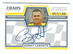 2006 Press Pass Traks Bobby Labonte AUTOGRAFO #/100 Sprint Cup - Foto 1 di 2