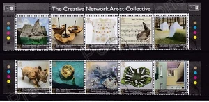 SG???? ISLE OF MAN USED CTO STAMP SET 2022 CREATIVE NETWORK ARTIST COLLECTIVE - Picture 1 of 1