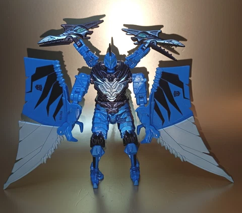 Transformers Hasbro Tomy Age of Extinction Dinobot Toy Strafe Loose Figure Blue Cover