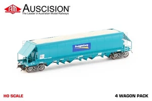 Auscision (NLH-4) NPZH Limestone Hopper, FreightCorp Faded PTC Blue - 4 Car Pack - Picture 1 of 2