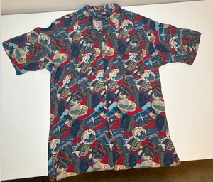 Herren Vintage Polo Ralph Lauren 100 % Viskose Kurzarm Knopfleiste Hemd Größe Medium - Bild 1 von 4