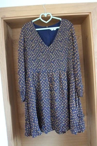 Boden Kleid Herbstkleid Herbst 46 blau braun - Bild 1 von 10