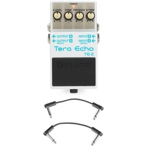 Boss TE-2 Tera Echo Pedal with EBS Patch Cables - Picture 1 of 1