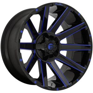 20x9 +2 Fuel 1PC D644 Contra 6x135,6x5.5 Gloss Black Blue Tint Wheels (Set of 4) - Picture 1 of 1