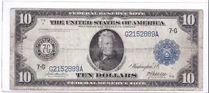 1914 $10 🇺🇸 LG Federal Reserve Note CHICAGO Illinois IL 🇺🇸 FR928 7G 🇺🇸 - Picture 1 of 2