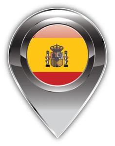 Spain Flag Place Mark Travel Car Bumper Sticker Decal - ''SIZES'' - Picture 1 of 1