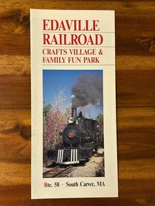 Edaville Eisenbahn Handwerk Dorf & Familie Fun Park Reise Broschüre Schnitzer MA Vintage - Bild 1 von 4