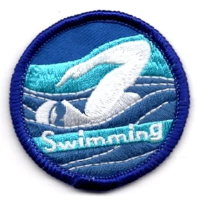 SCHWIMMEN Bügelbild Patch Schwimmer Sport Kinder - Bild 1 von 1