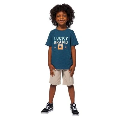 Juego de 2 piezas Lucky Brand Lucky Kids, azul talla 4T Foto 1 de 4