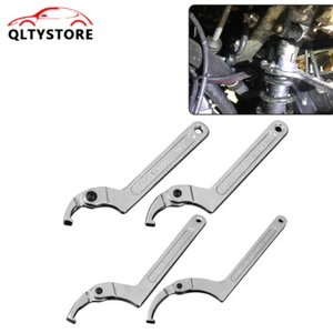 4pcs Adjustable Hook Wrench 19–170mm C Flat Spanner Tool Slotted Retaining - Picture 1 of 11