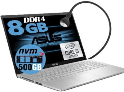 Notebook Asus Silver Portatile Full HD  i3-1005G1 8Gb SSD500GB Win10 LAMPADA USB - Immagine 1 di 4