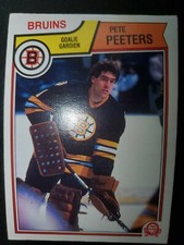 Pete Peeters Boston Bruins O-Pee-Chee 1983-84 OPC NHL Hockey Card #58 EX+