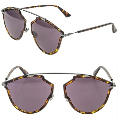 CHRISTIAN DIOR SO REAL Rise Ruthenium Brown Havana Aviator Sunglasses SOREALRISE - Image 1 of 4