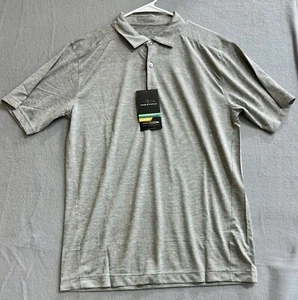 Page & Tuttle Mens Size M Cool Swing Grey Heather Short Sleeve Polo Shirt - Picture 1 of 2