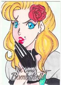 Kryptozoikum DC Comics Bomben Skizzenkarte Black Canary von Lucy Fidelis - Bild 1 von 2