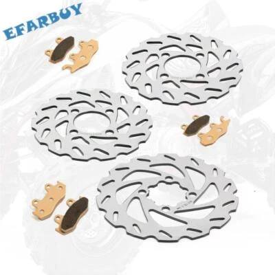 2013-2023 For Yamaha Raptor 700 700R YFM700R Front Rear Brake Disc Rotors + Pads - Image 1 of 4