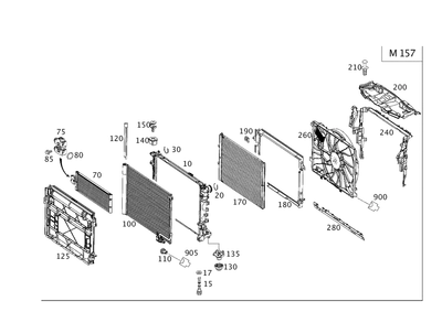 Conductos de aire originales Mercedes-Benz para radiador 212-505-44-30 Foto 1 de 2