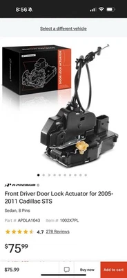 Actuador de bloqueo de puerta del conductor delantero para Cadillac STS 2005-2011 Foto 1 de 2