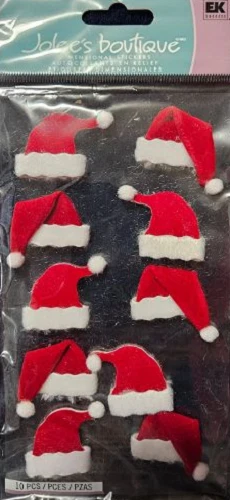 RARO Jolee's SOMBREROS DE SANTA Pegatinas Árbol de Navidad Trineo Elfo Regalos Vacaciones NUEVO Foto 1 de 1