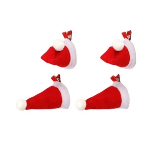 2 Pairs Christmas Hat Hairpin Girls Holiday Accessories Clip Child - Imagen 1 de 11