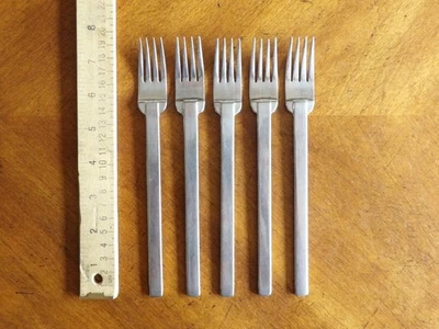 Lot 5x Dinner Fork Boda Nova STOCKHOLM Stainless 18-8 Korea Flatware MCM 7.75" - Image 1 of 4