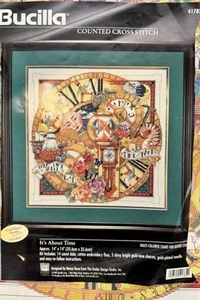 Bucilla #41785 It’s About Time Counted Cross Stitch INSTRUCTIONS ONLY 1997 READ! - Picture 1 of 13